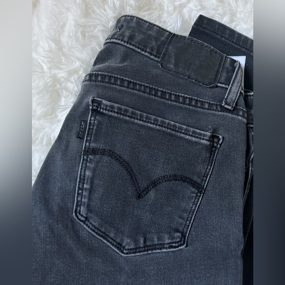 711 skinny black washed jeans.